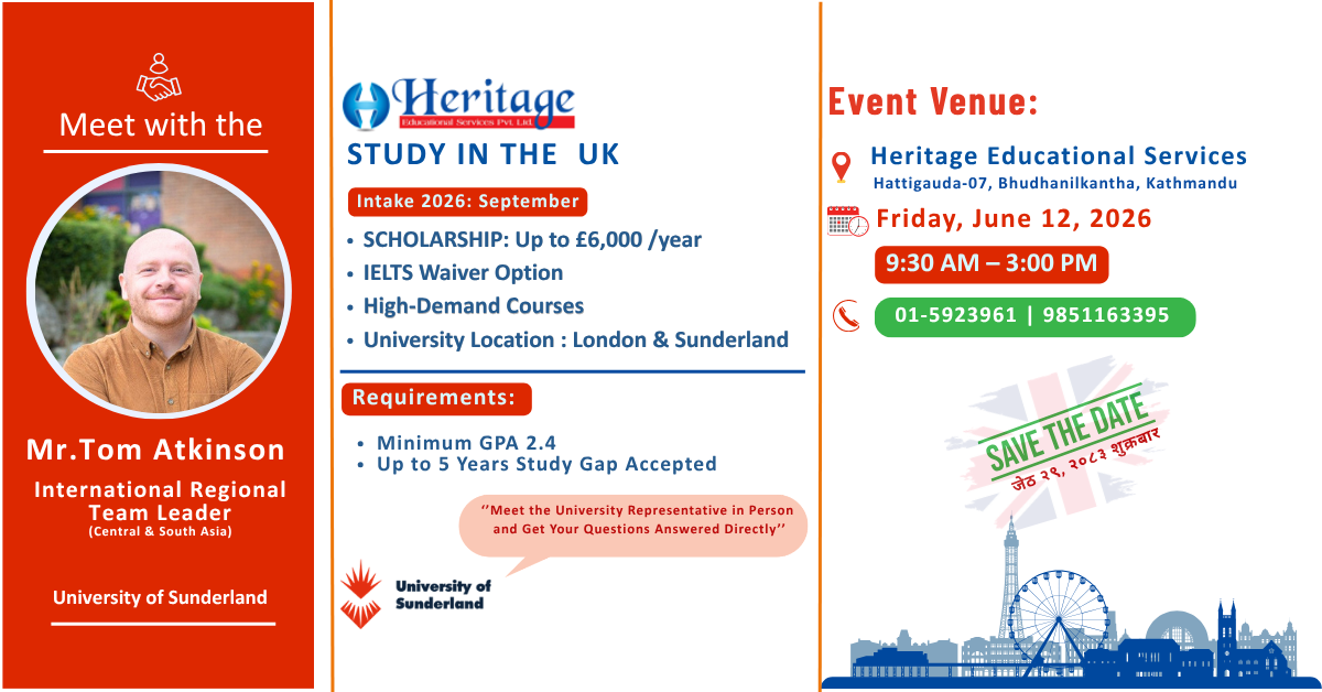 Meet the University Of Sunderland Representative in Person and Get Your Questions Answered Directly